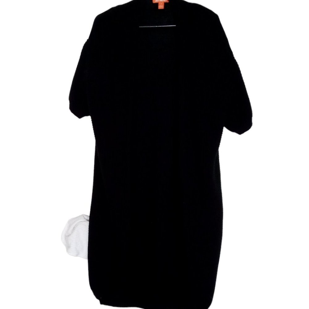 JOE FRESH Boho Open Front Short Sleeve Knit Long Cardi
